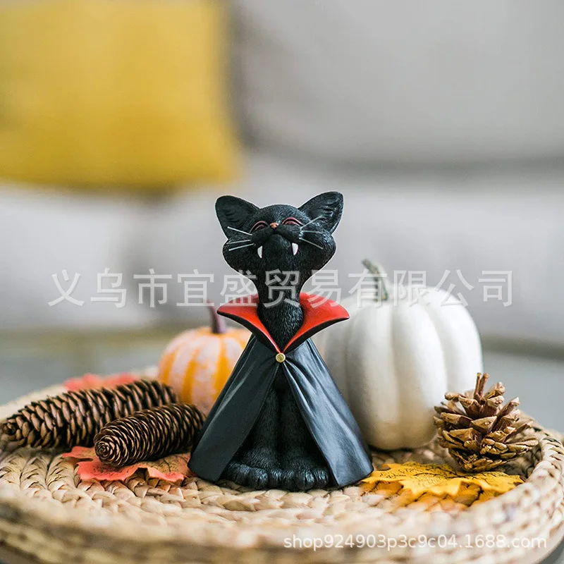 Cross-border Halloween vampire cat laughs resin ornaments design home noble vampire cat
Cross-border Halloween vampire cat laughs resin ornaments design home noble vampire cat
