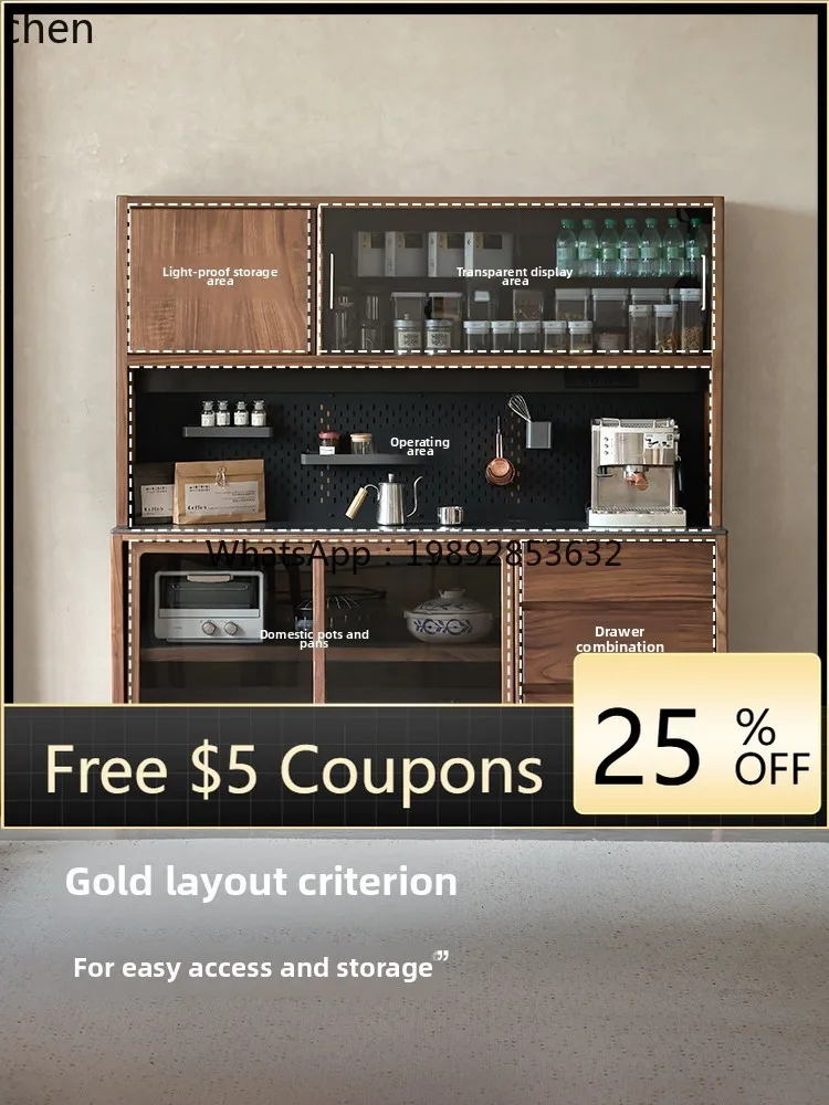 solid wood dining side cabinet, black walnut rock slab storage against the wall, integrated living room locker
solid wood dining side cabinet, black walnut rock slab storage against the wall, integrated living room locker