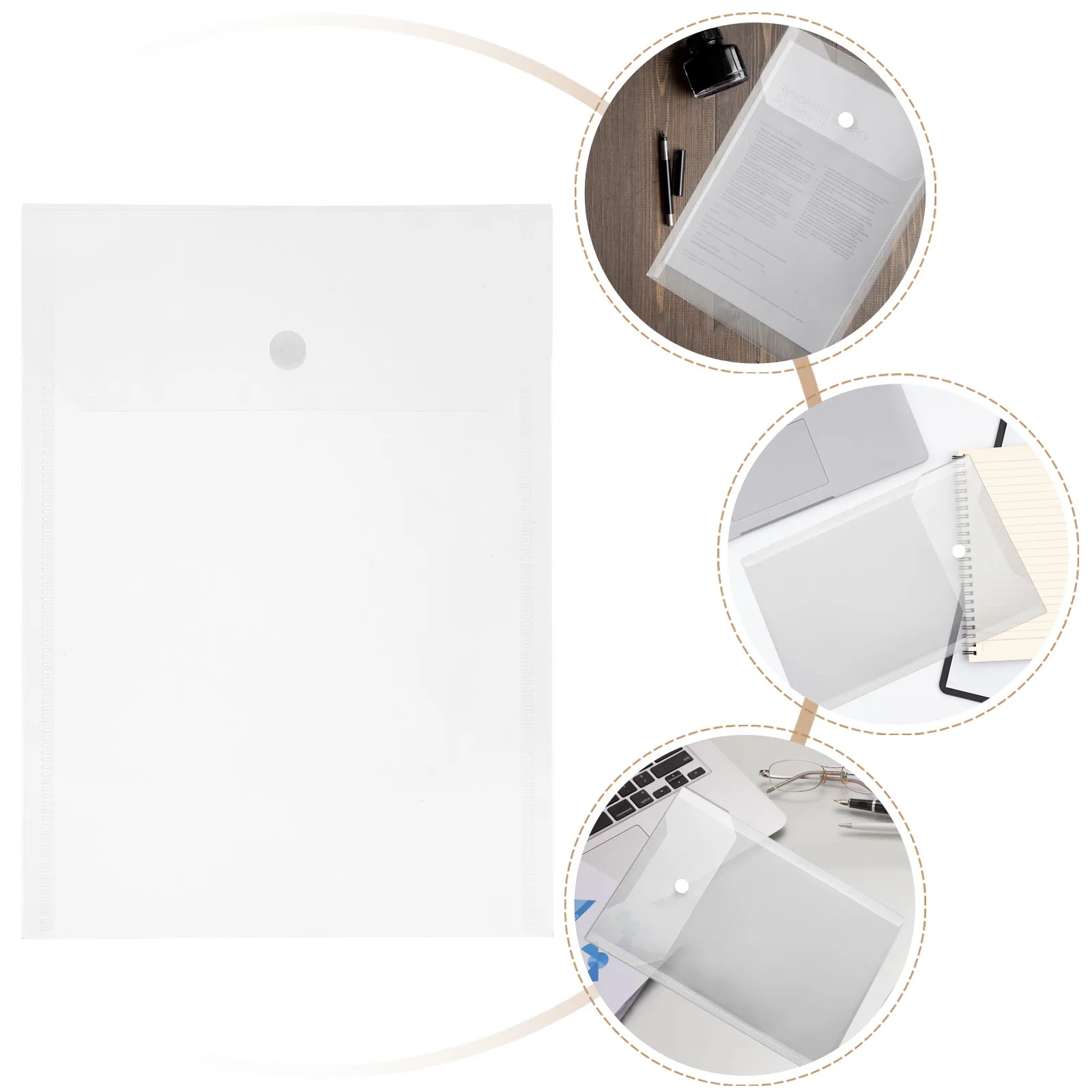 12Pcs Document Folder PVC File Bags Business Document Wallet Button Closure Office File Storage Convenient Organizer
12Pcs Document Folder PVC File Bags Business Document Wallet Button Closure Office File Storage Convenient Organizer