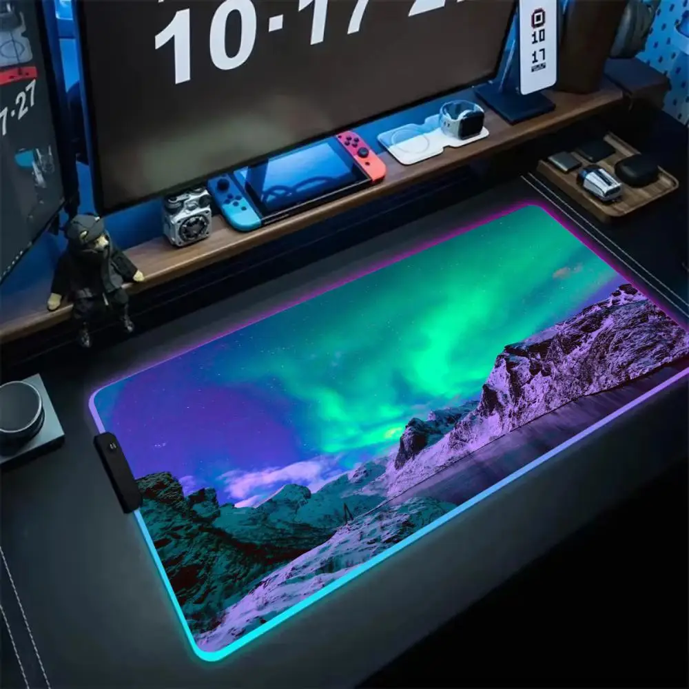 Lights-Aurora Borealis and Snow Mouse Pad RGB Mousepads Pc Accessories Desk Mats Gamer Setup Decoration Gaming Mats Playmat
Lights-Aurora Borealis and Snow Mouse Pad RGB Mousepads Pc Accessories Desk Mats Gamer Setup Decoration Gaming Mats Playmat