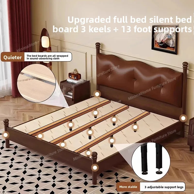 French Solid Wood Bed Modern Retro Hotel Guesthouse Double Beds Luxury High-End Bedroom Furniture Кровать Подростковая
French Solid Wood Bed Modern Retro Hotel Guesthouse Double Beds Luxury High-End Bedroom Furniture Кровать Подростковая