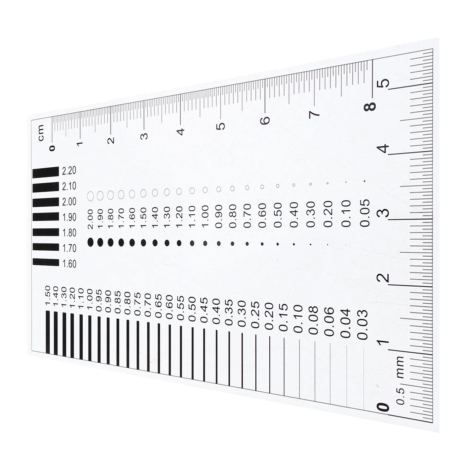 Chest Card Gauge Ruler High Precision Plastic Measurement Tool For Line Width Defect Area Crack Size Estimation Sec Film Scale
Chest Card Gauge Ruler High Precision Plastic Measurement Tool For Line Width Defect Area Crack Size Estimation Sec Film Scale