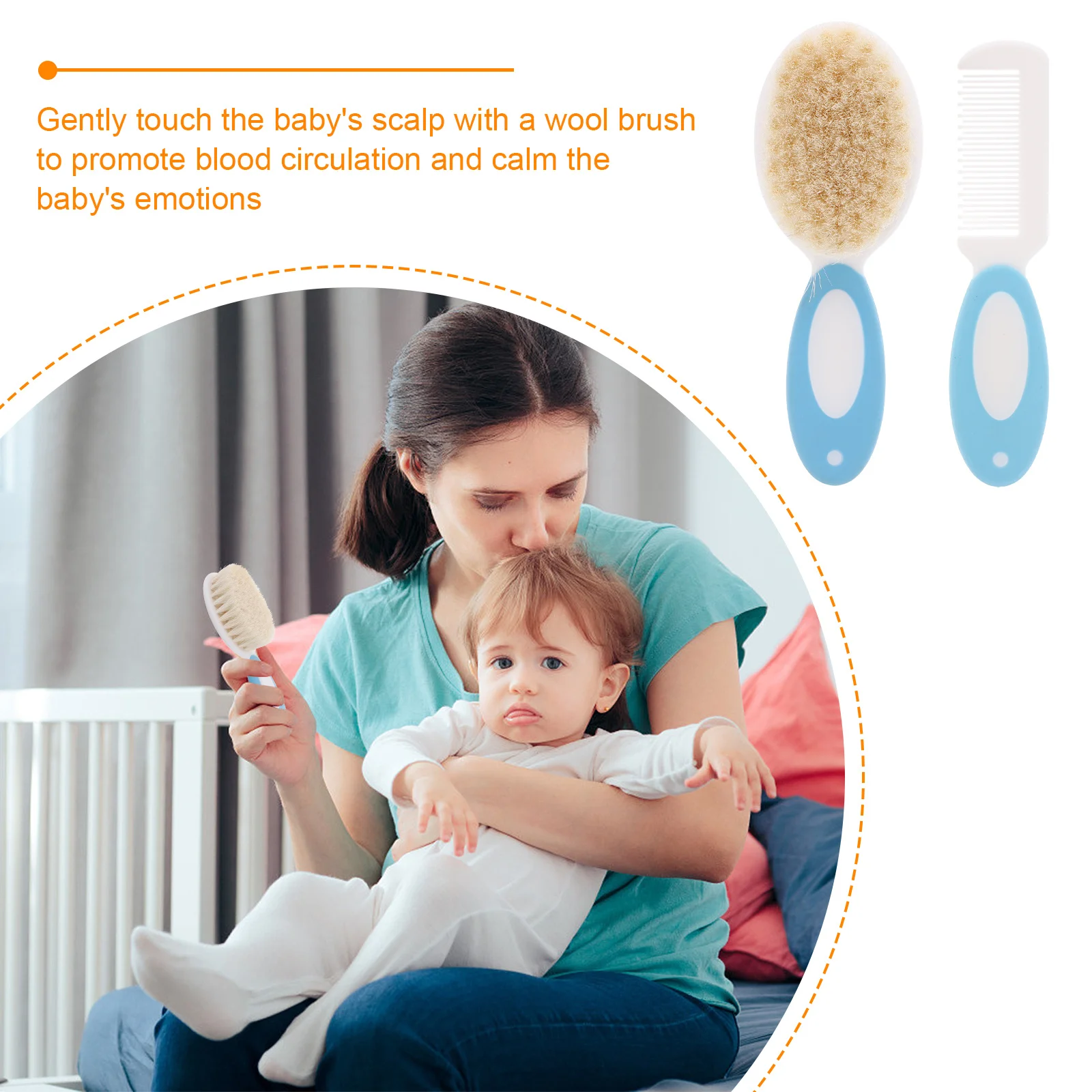 2 шт., детская щетка для волос, мягкая расческа из натуральной шерсти, распутывающая кровообращение, для малышей и детей
2 шт., детская щетка для волос, мягкая расческа из натуральной шерсти, распутывающая кровообращение, для малышей и детей