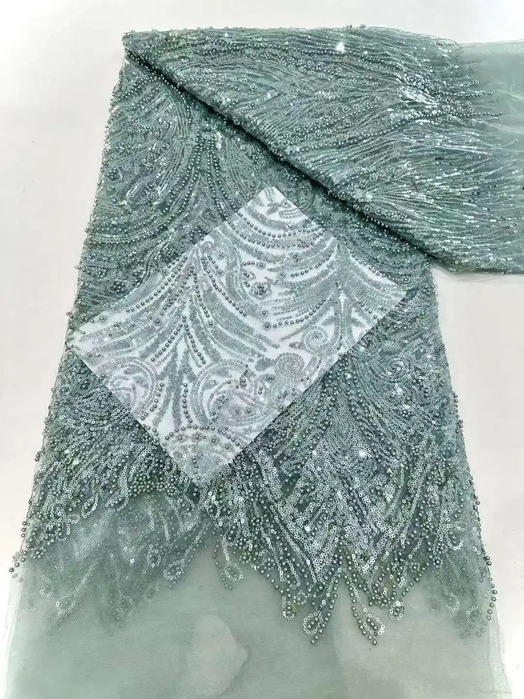 Wholesale 2025 Elegant African Embroidery Bead Tube Lace Fabric Nigerian Sequins Lace Fabric For Wedding Party
Wholesale 2025 Elegant African Embroidery Bead Tube Lace Fabric Nigerian Sequins Lace Fabric For Wedding Party
