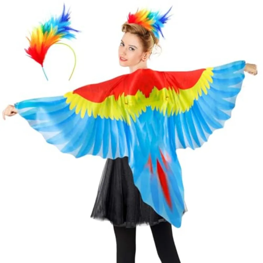 iROLEWIN Women Bird-Wings-Parrot-Costume for Adults Mardi Gras Feather Headband, Eagle Festival Cosplay as Birthday Gifts
iROLEWIN Women Bird-Wings-Parrot-Costume for Adults Mardi Gras Feather Headband, Eagle Festival Cosplay as Birthday Gifts