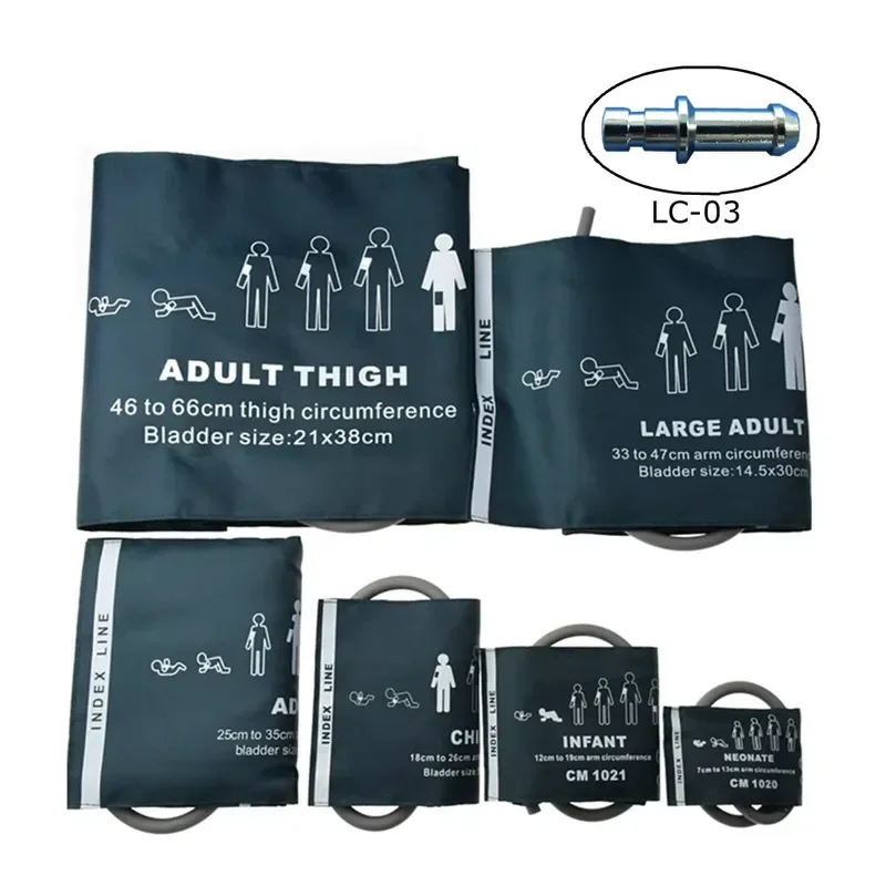 6 Size Nylon Pressure Cuff Single-tube Double Tube Nylon Nibp Cuff BP Meter Bp Cuffs for Patient-monitor
6 Size Nylon Pressure Cuff Single-tube Double Tube Nylon Nibp Cuff BP Meter Bp Cuffs for Patient-monitor