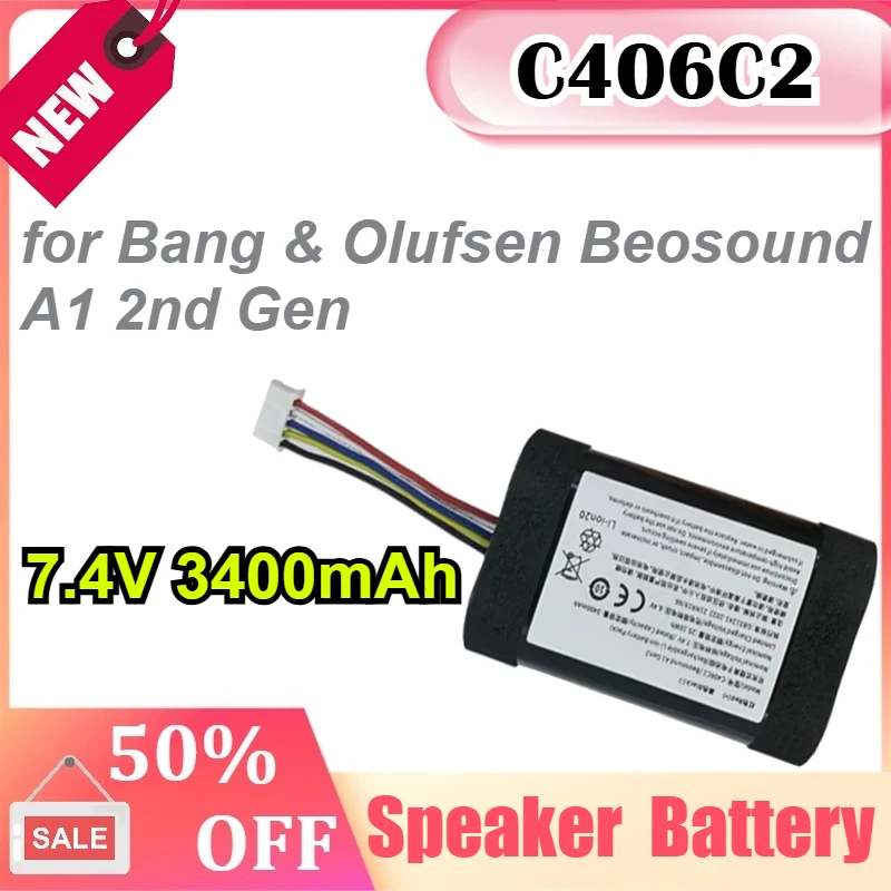 C406C2 7.4V 3400mAh for Bang & Olufsen Beosound A1 2nd Gen Speaker Rechargeable Li-ion Battery
C406C2 7.4V 3400mAh for Bang & Olufsen Beosound A1 2nd Gen Speaker Rechargeable Li-ion Battery
