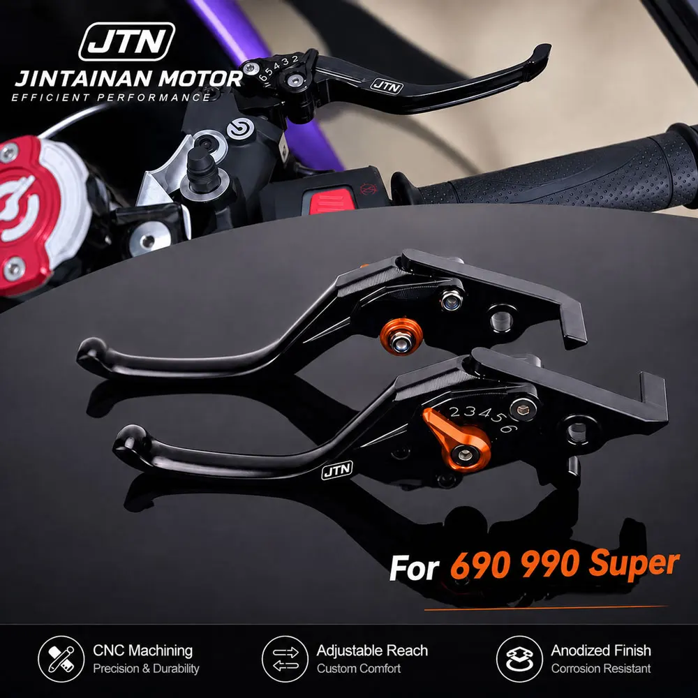 New Style CNC Adjustable Short Brake Clutch Levers For KTM 990 Super Duke 2005-2012 KTM 690 Duke 2008-2011
New Style CNC Adjustable Short Brake Clutch Levers For KTM 990 Super Duke 2005-2012 KTM 690 Duke 2008-2011