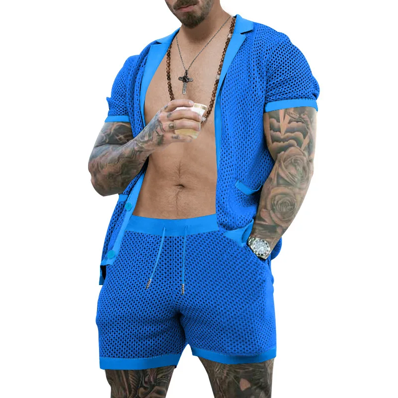 Men's 2 Piece Mesh See-Through Short Sleeve Shirt Shorts Set Casual Breathable Outfit
Men's 2 Piece Mesh See-Through Short Sleeve Shirt Shorts Set Casual Breathable Outfit