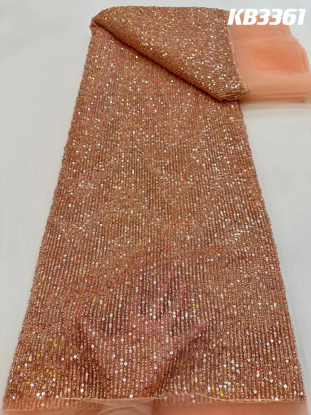 Nigerian Sequin French Mesh Tulle Lace Fabric French Lace Fabrics Quality 2024 Sequin Tulle Lace for Wedding Party Dress KB3361
Nigerian Sequin French Mesh Tulle Lace Fabric French Lace Fabrics Quality 2024 Sequin Tulle Lace for Wedding Party Dress KB3361