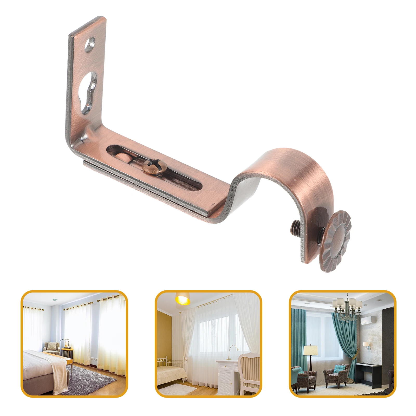 2pcs Adjustable 3.7x1.57x0.59inch Iron Curtain Rod Bracket 18-22mm Vintage Style Strong Hold Drapery Mounting Holder Home Decor
2pcs Adjustable 3.7x1.57x0.59inch Iron Curtain Rod Bracket 18-22mm Vintage Style Strong Hold Drapery Mounting Holder Home Decor
