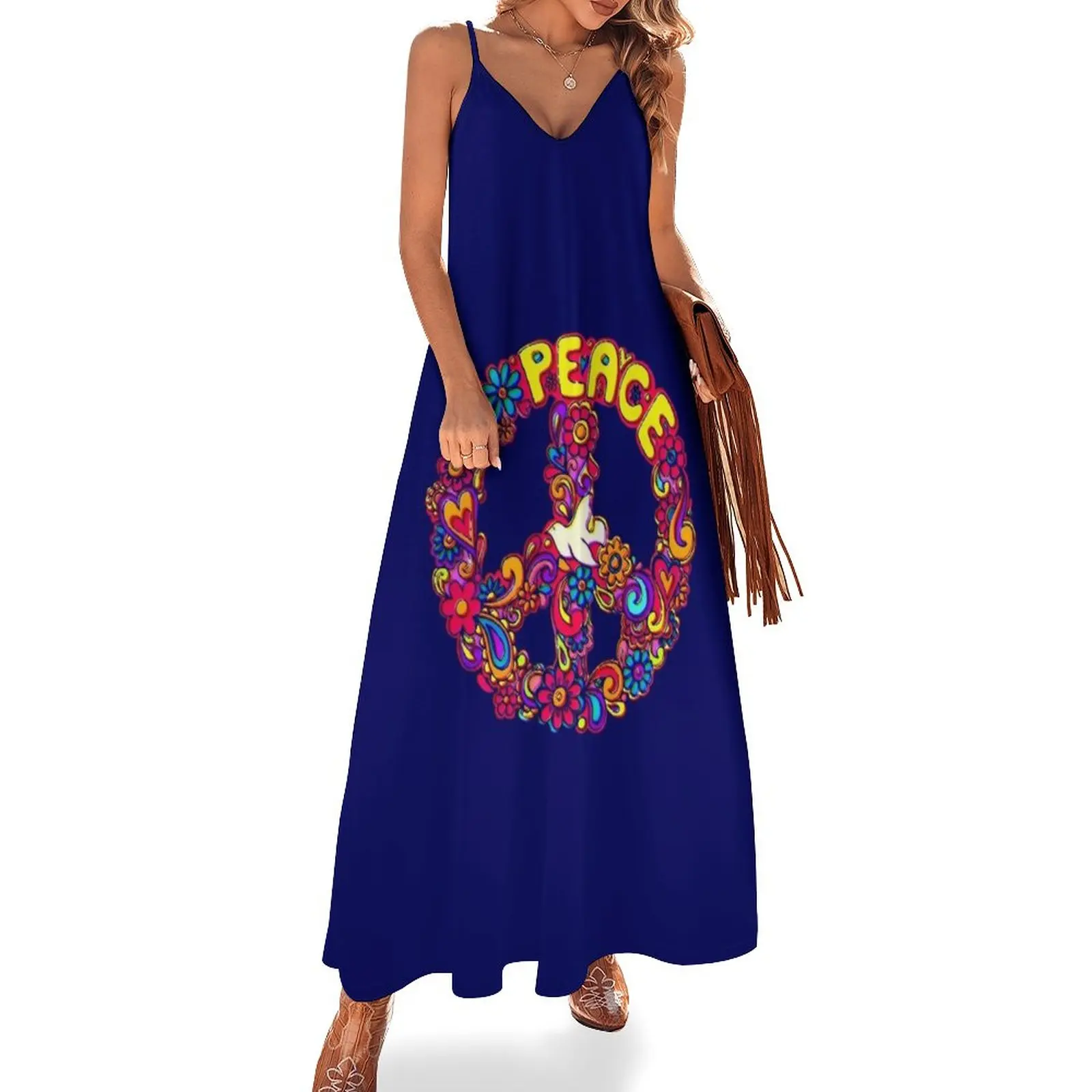 Peace and Love Glitch Peace Sign Hippy Design Sleeveless Dress Bride dresses Women's skirt dresses for womens purple dress
Peace and Love Glitch Peace Sign Hippy Design Sleeveless Dress Bride dresses Women's skirt dresses for womens purple dress