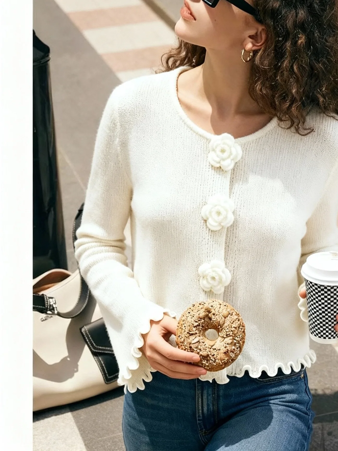 Fashionable Autumn Winter round Neck Knitted Sweater Women's Short Length Long Sleeve Soft Nylong Ear Flounce Commute Style
Fashionable Autumn Winter round Neck Knitted Sweater Women's Short Length Long Sleeve Soft Nylong Ear Flounce Commute Style