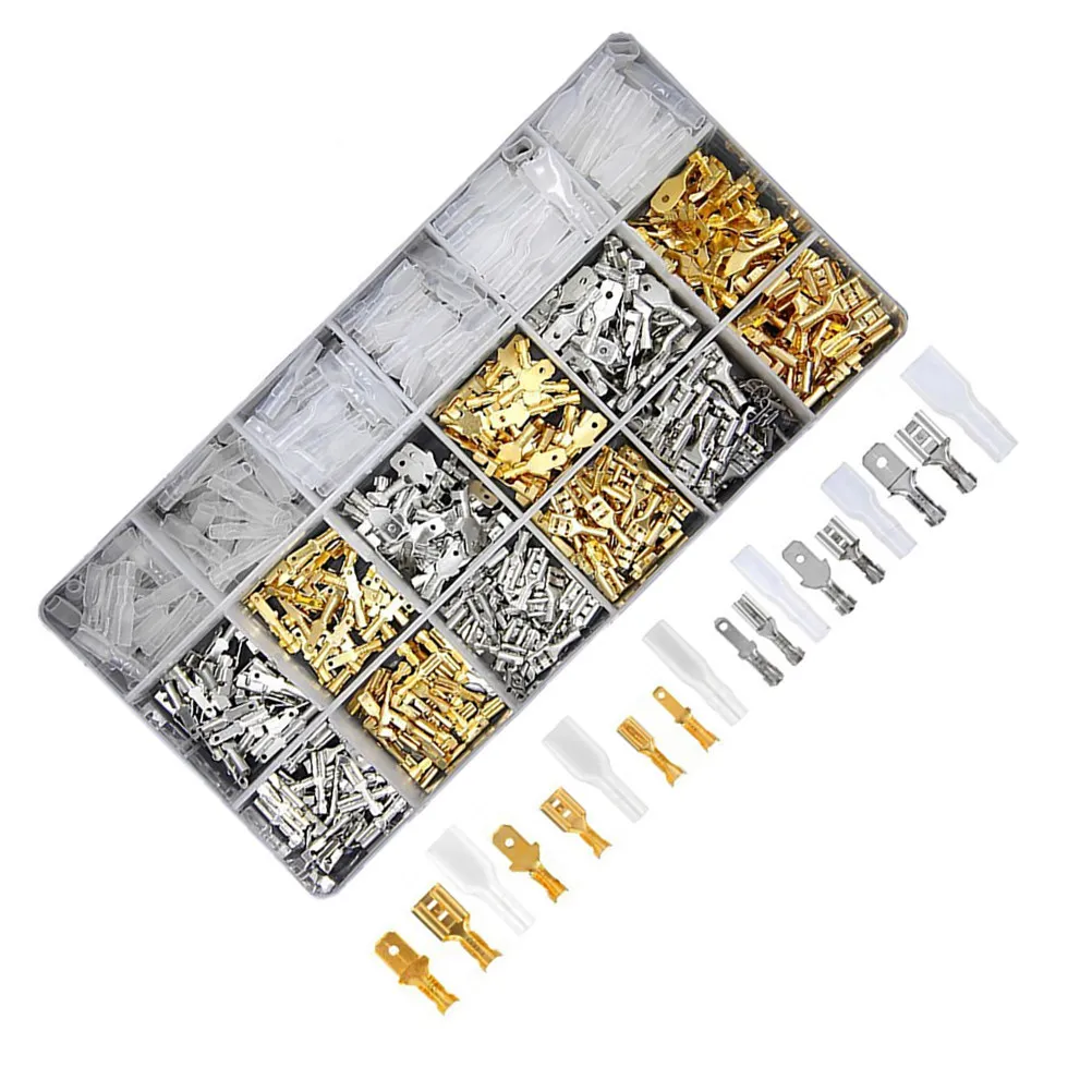 720Pcs Electrical Wire Terminal Crimp Connectors Kit Assorted Insulated Copper Wire Female Male Spade Sleeve Connector Set
720Pcs Electrical Wire Terminal Crimp Connectors Kit Assorted Insulated Copper Wire Female Male Spade Sleeve Connector Set
