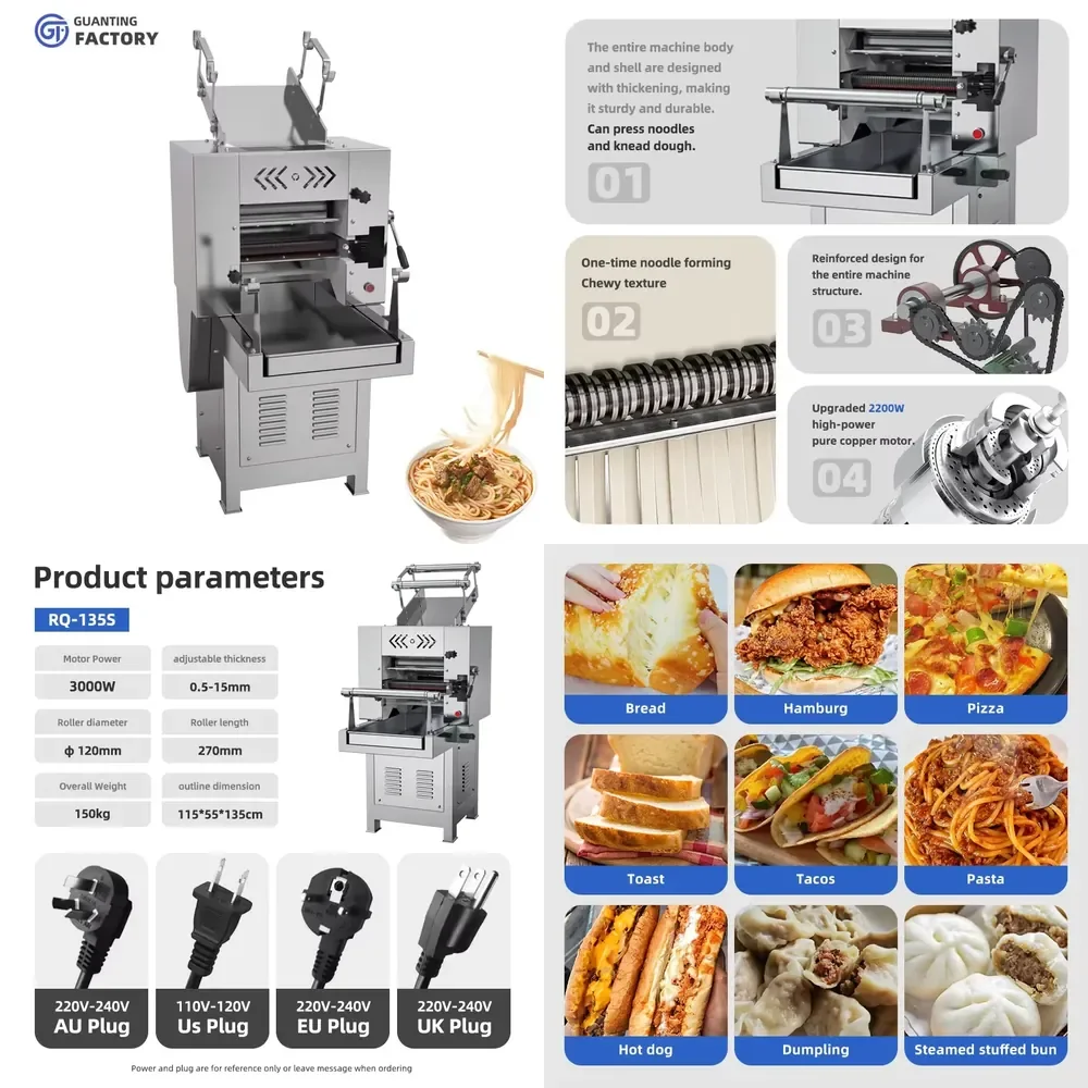 Hot-selling Commercial Automatic Silent Grain Product Hot-sale Products Knife-Cutting Noodle Making Machine
Hot-selling Commercial Automatic Silent Grain Product Hot-sale Products Knife-Cutting Noodle Making Machine
