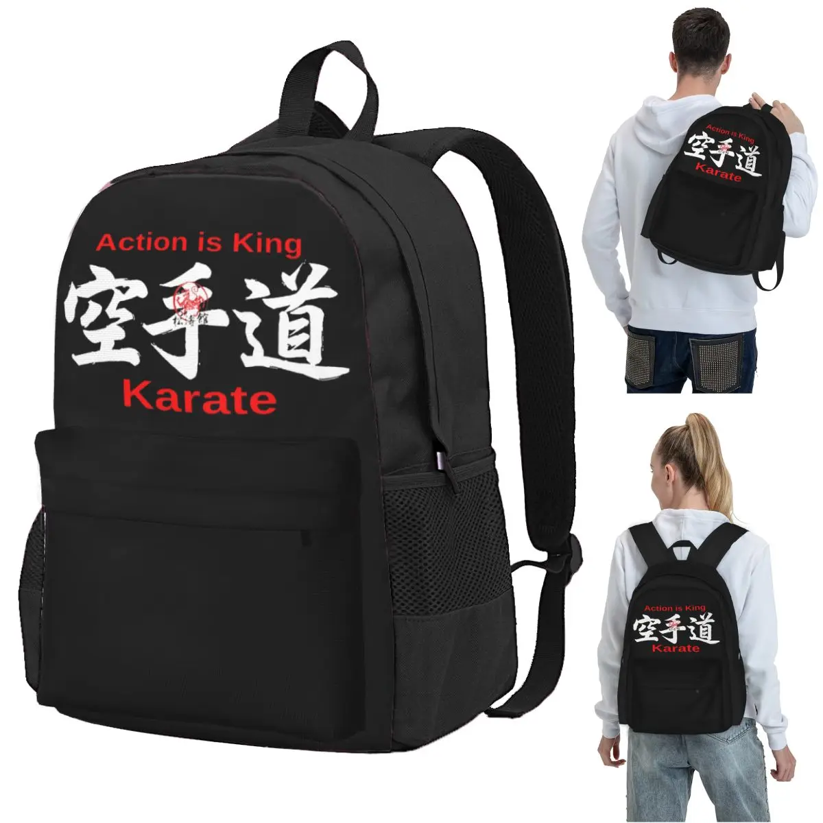 Karate, Action Is King - Shotokan Art Backpack Student BookBag Children School Bag Computer Shoulder Bags for Boys Girls
Karate, Action Is King - Shotokan Art Backpack Student BookBag Children School Bag Computer Shoulder Bags for Boys Girls