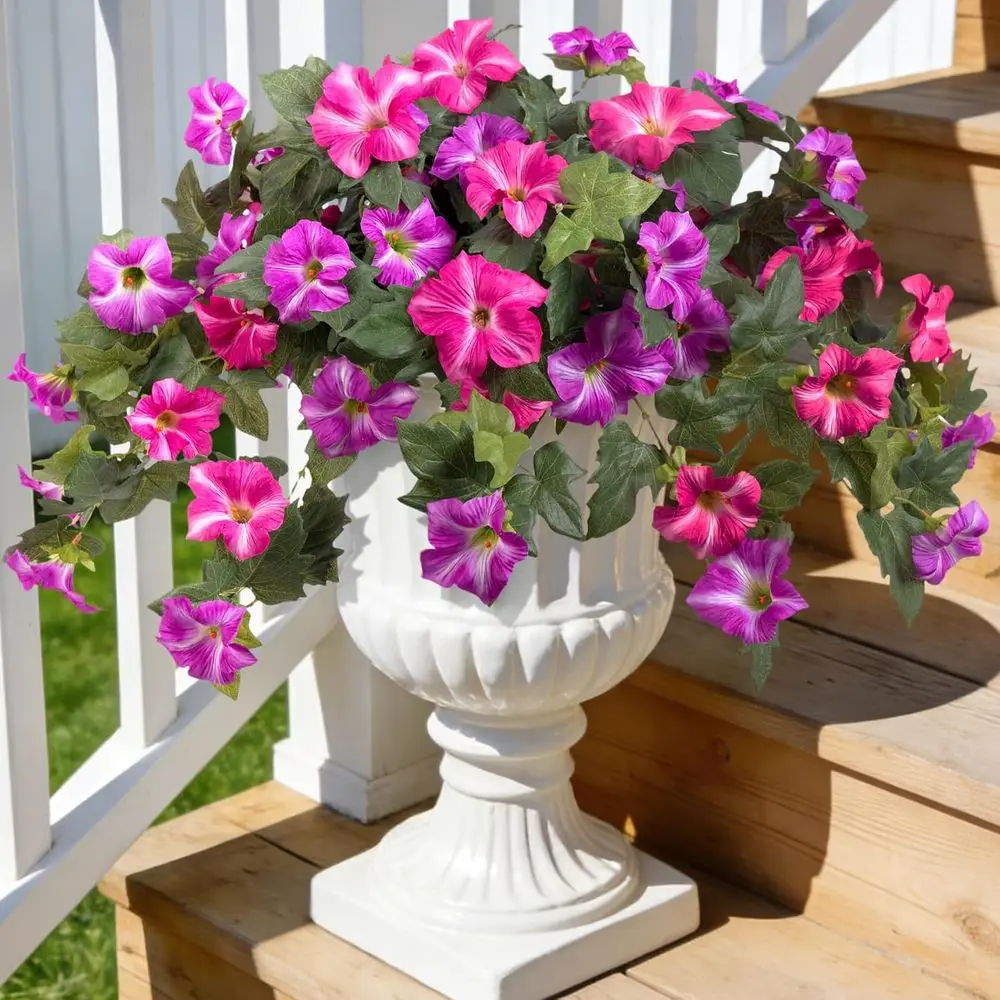 Artificial Fake Plants Outdoor Decoration, 2PCS Petunias Silk Flower UV Resistant No Fade Floral or Home Outside Garden Balcony
Artificial Fake Plants Outdoor Decoration, 2PCS Petunias Silk Flower UV Resistant No Fade Floral or Home Outside Garden Balcony