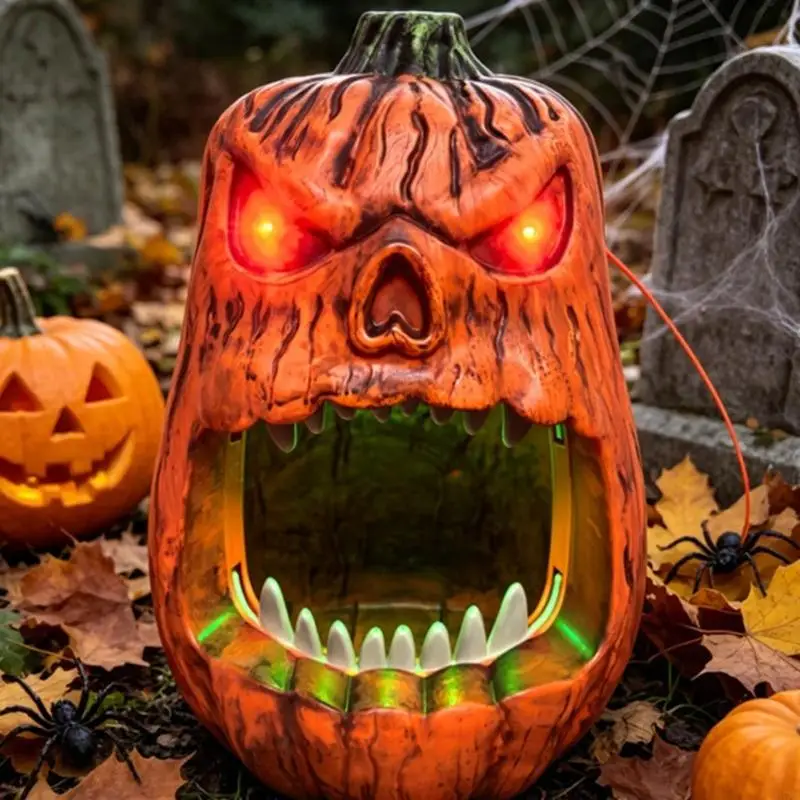 Halloween Skull Pumpkin Candy Bowl Sound-Activated Lighted Up PVC Pumpkin Decoration For Desktop Mantels Shelf Display 87HA
Halloween Skull Pumpkin Candy Bowl Sound-Activated Lighted Up PVC Pumpkin Decoration For Desktop Mantels Shelf Display 87HA