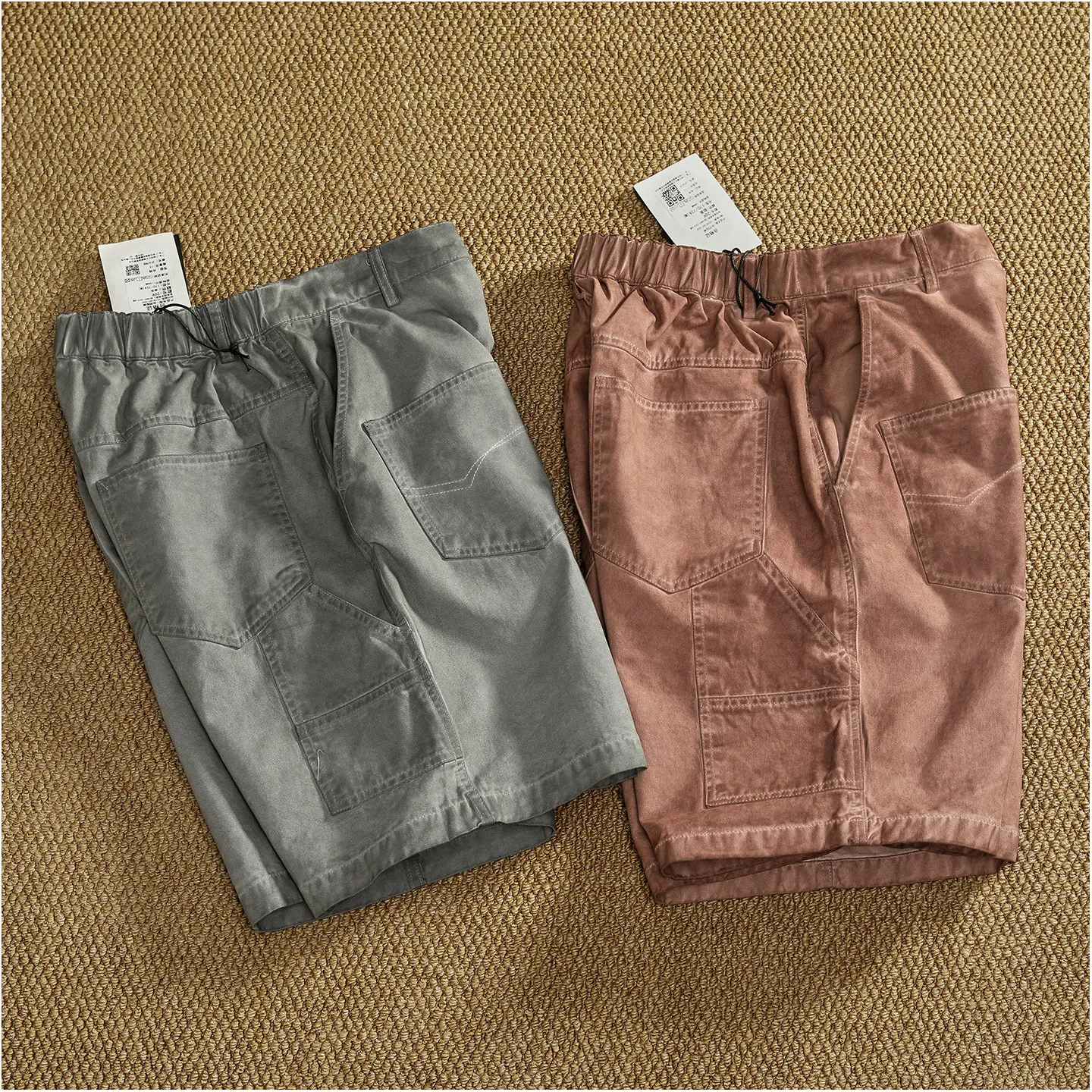 Retro distressed dirty wash cargo shorts men's loose straight casual pants
Retro distressed dirty wash cargo shorts men's loose straight casual pants