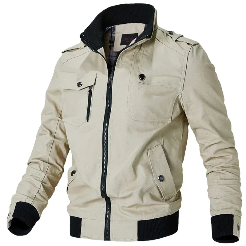 Cargo Jackets New Fashion Bomber Jacket Mens Windproof Jacket Wear Simple British Style Warm Coat Male Baseball Jacket Mens
Cargo Jackets New Fashion Bomber Jacket Mens Windproof Jacket Wear Simple British Style Warm Coat Male Baseball Jacket Mens