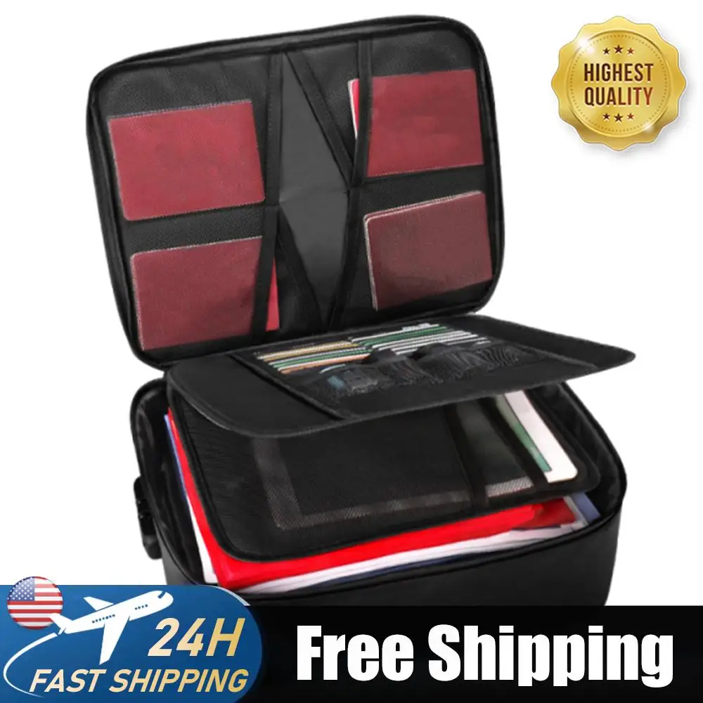 Portable Travel Home Organizer Bag with Lock Document Organizer with Water-Resistant Zipper for Him Office Laptop Files Gifts
Portable Travel Home Organizer Bag with Lock Document Organizer with Water-Resistant Zipper for Him Office Laptop Files Gifts
