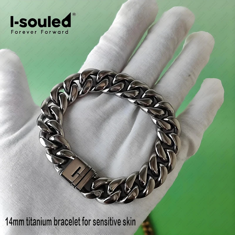 14mm Real Titanium Cuban Link Bracelet for Men Hypoallergenic Lightweight Gift
14mm Real Titanium Cuban Link Bracelet for Men Hypoallergenic Lightweight Gift