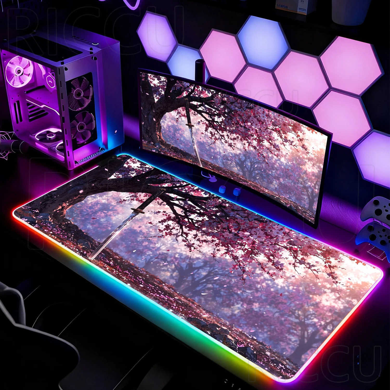 RGB XXL HD Mysterious cherry blossom tree Mouse Pad LED Desk Mat gaming Non-Slip Stitched Edge pc accessories keyboard office
RGB XXL HD Mysterious cherry blossom tree Mouse Pad LED Desk Mat gaming Non-Slip Stitched Edge pc accessories keyboard office