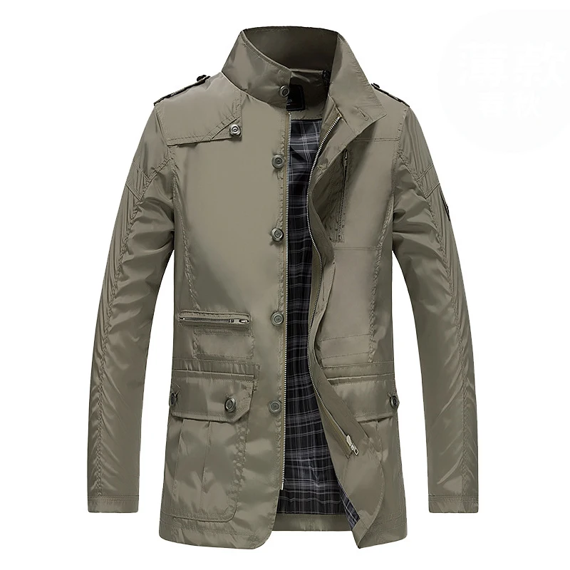 Spring Autumn Mens Trench Coats Fashion Men Stand Collar Windbreaker Jackets Outdoor Men Business Zipper Jackets Clothing 5XL
Spring Autumn Mens Trench Coats Fashion Men Stand Collar Windbreaker Jackets Outdoor Men Business Zipper Jackets Clothing 5XL