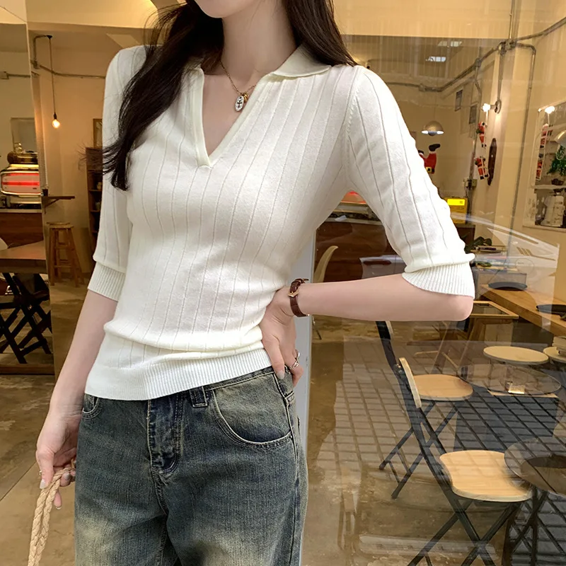 Slim Fit Inner Sleeve Knitted Sweater For Women In The Spring Of 2025, Featuring a Stylish Collar Top
Slim Fit Inner Sleeve Knitted Sweater For Women In The Spring Of 2025, Featuring a Stylish Collar Top