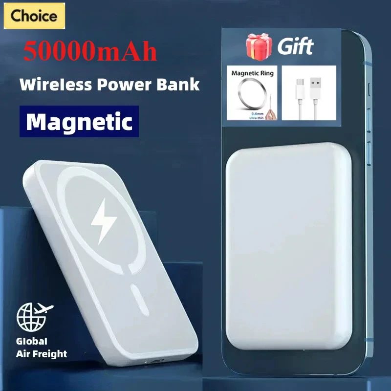New 50000mAh Magnetic Wireless Power Bank for iPhone 12 13 14 15 Pro Max Portable Charger External Auxiliary Battery Pack
New 50000mAh Magnetic Wireless Power Bank for iPhone 12 13 14 15 Pro Max Portable Charger External Auxiliary Battery Pack
