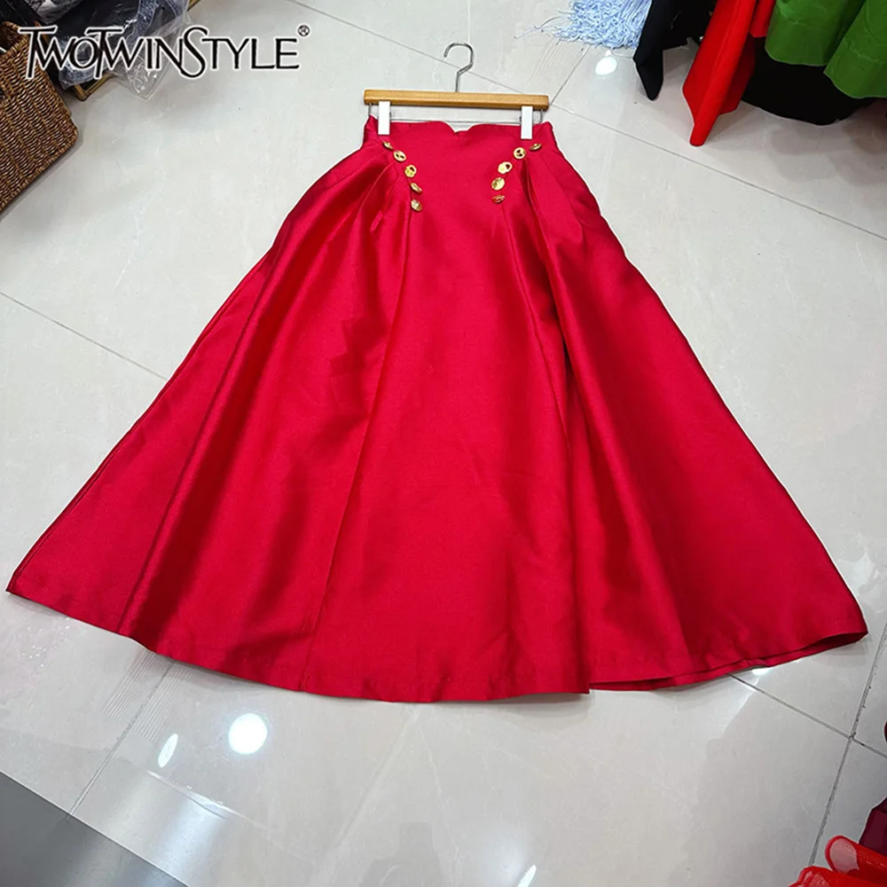 TWOTWINSTYLE Design Sense однотонные длинные юбки для женщин с высокой талией на пуговицах осенняя повседневная юбка для поездок на работу женская новинка KSK554404
TWOTWINSTYLE Design Sense однотонные длинные юбки для женщин с высокой талией на пуговицах осенняя повседневная юбка для поездок на работу женская новинка KSK554404