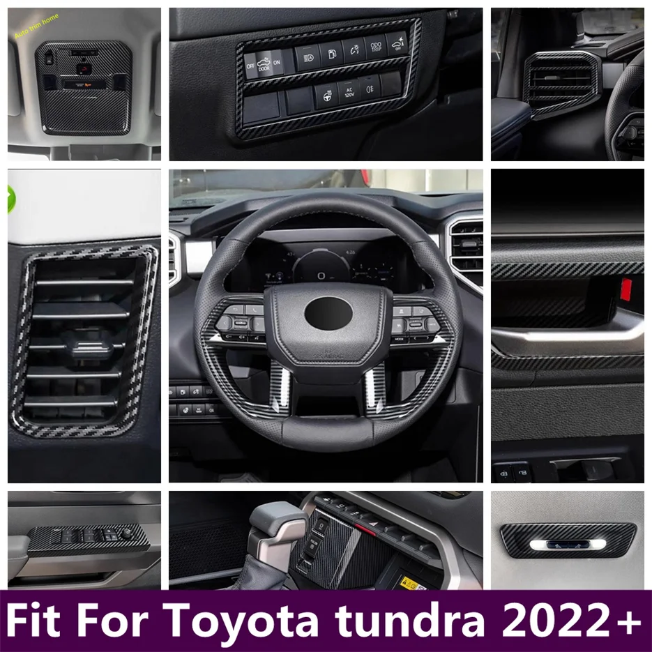 ABS Carbon Fiber Style Steering wheel Electronic handbrake Reading Light Stcker Cover Trim For Toyota Tundra 2022 2023 2024 2025
ABS Carbon Fiber Style Steering wheel Electronic handbrake Reading Light Stcker Cover Trim For Toyota Tundra 2022 2023 2024 2025