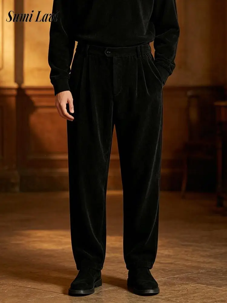 Spring Summer Stylish Mens Corduroy Pants Vintage High Waist Pleated Trousers Men Business Casual Solid Color Textured Bottoms
Spring Summer Stylish Mens Corduroy Pants Vintage High Waist Pleated Trousers Men Business Casual Solid Color Textured Bottoms
