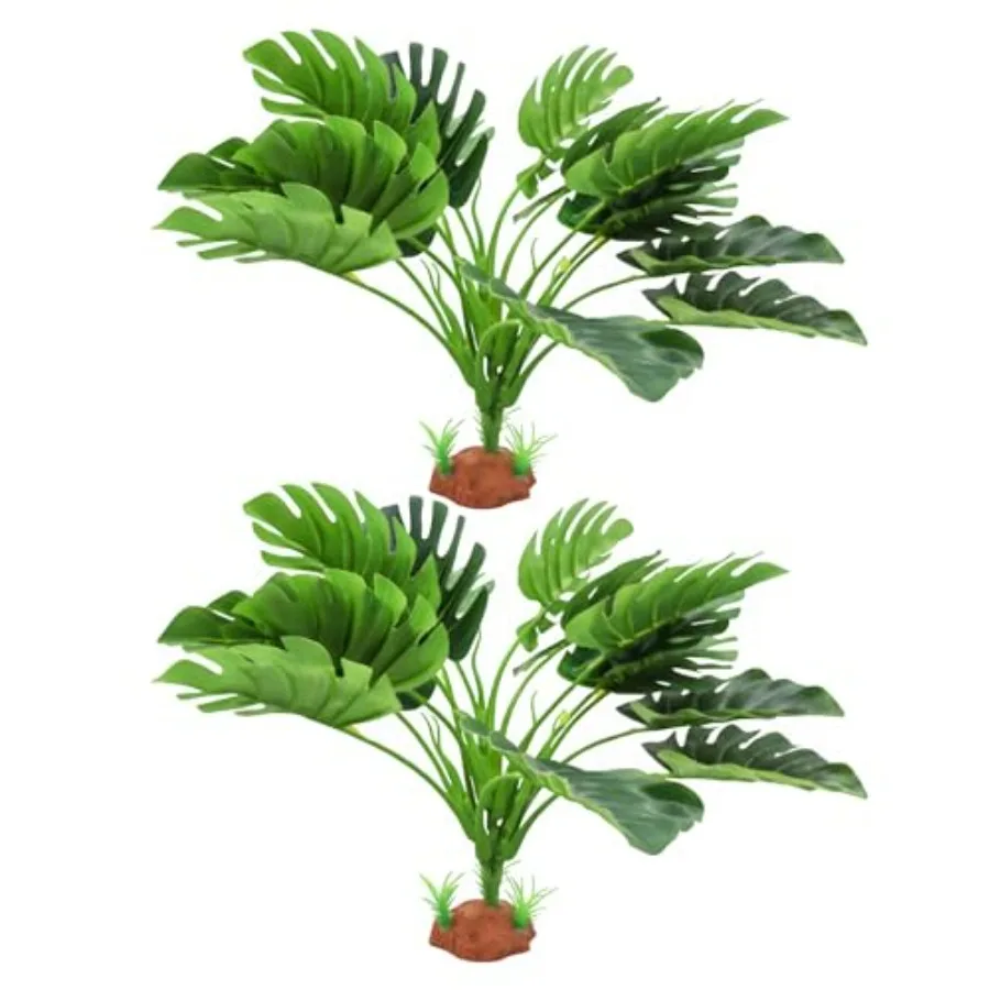 2 Pack Fake Monstera Plant Tank Decor, Realistic Artificial Plastic Plant Decoration for Reptile Amphibian Habitat Terrarium, D
2 Pack Fake Monstera Plant Tank Decor, Realistic Artificial Plastic Plant Decoration for Reptile Amphibian Habitat Terrarium, D
