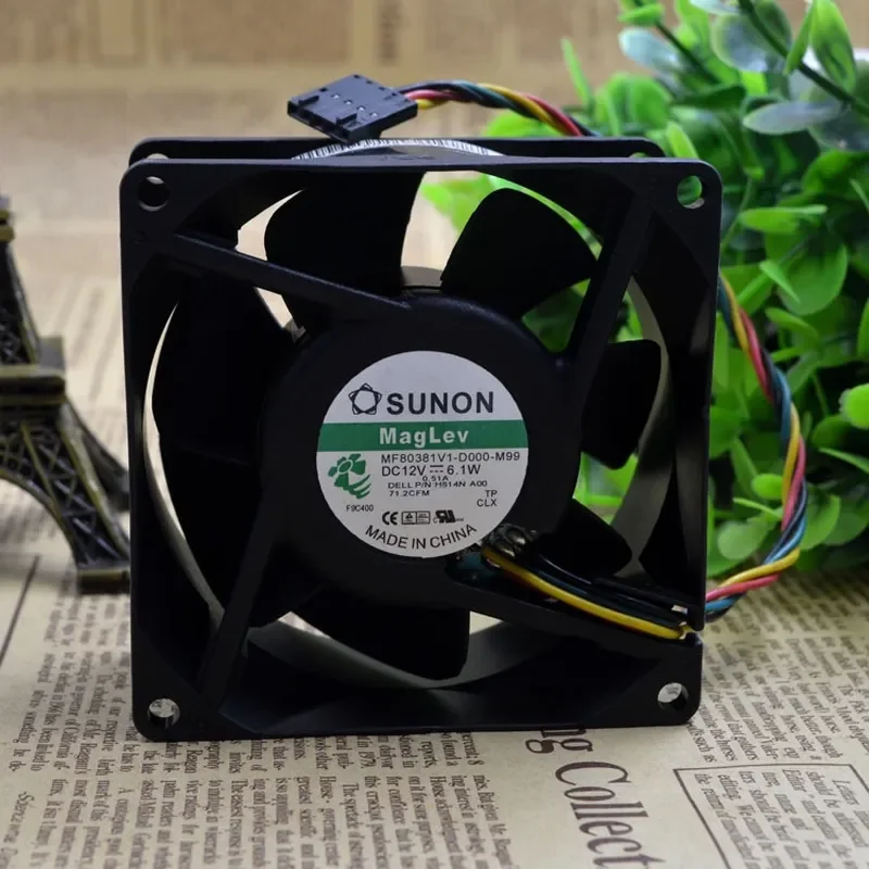 Original SUNON MF80381V1-D000-M99 12V 6.1W 80mm 4-Wire DC Brushless Cooling Fan for Electronics
Original SUNON MF80381V1-D000-M99 12V 6.1W 80mm 4-Wire DC Brushless Cooling Fan for Electronics