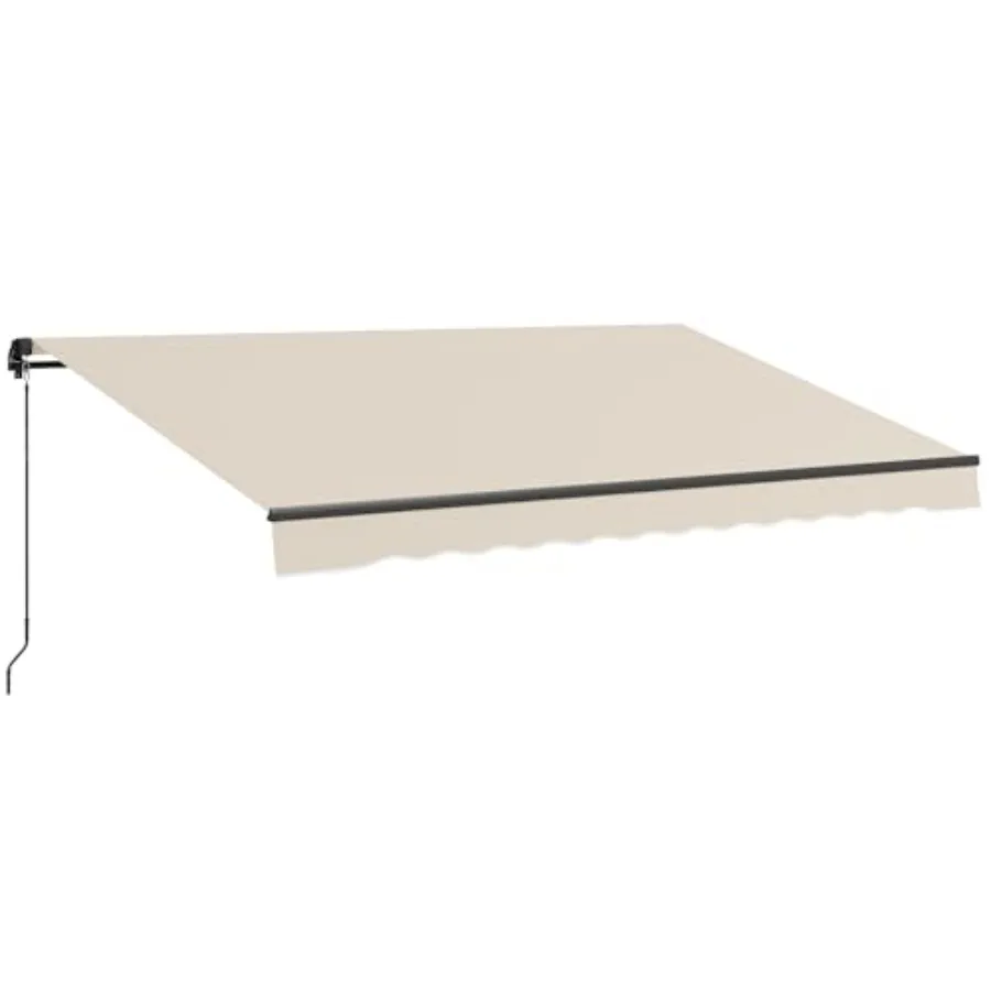 Retractable Awning for Patio, Deck, Balcony, Yard 280gsm UV-Resistant Fabric, Aluminum Frame, Manual Crank Handle, Beige
Retractable Awning for Patio, Deck, Balcony, Yard 280gsm UV-Resistant Fabric, Aluminum Frame, Manual Crank Handle, Beige