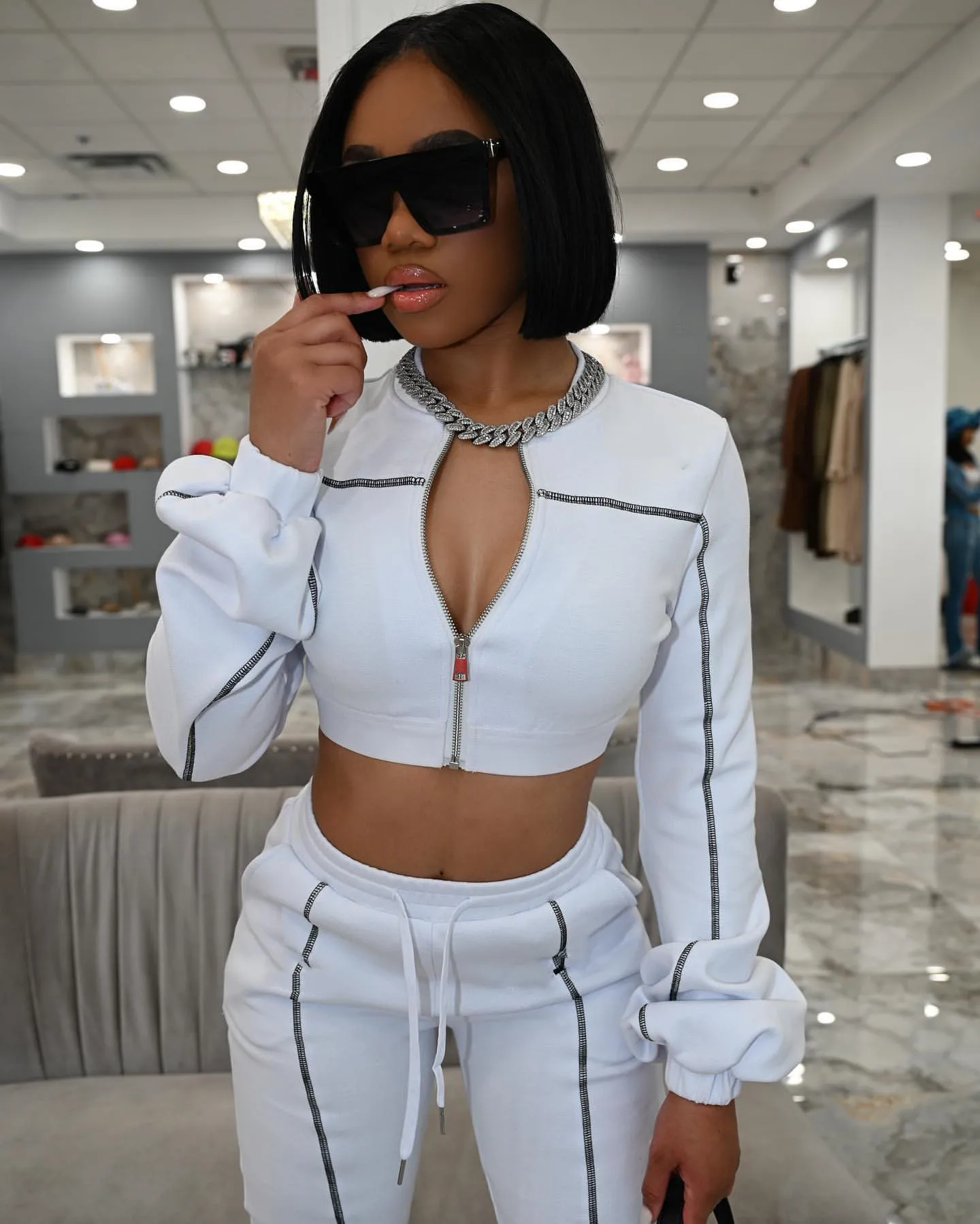 Women Tracksuit 2 Piece Set Jacket Coat + Long Pants Sportsuit Matching Set Streetwear Clothes for Women Outfit
Women Tracksuit 2 Piece Set Jacket Coat + Long Pants Sportsuit Matching Set Streetwear Clothes for Women Outfit