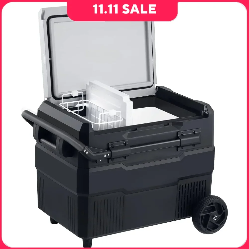 Refrigerator with Wheel, Dual Zone Portable Refrigerator, Dual Temperature Control, Reversible Lid, Portable Refrigerator
Refrigerator with Wheel, Dual Zone Portable Refrigerator, Dual Temperature Control, Reversible Lid, Portable Refrigerator
