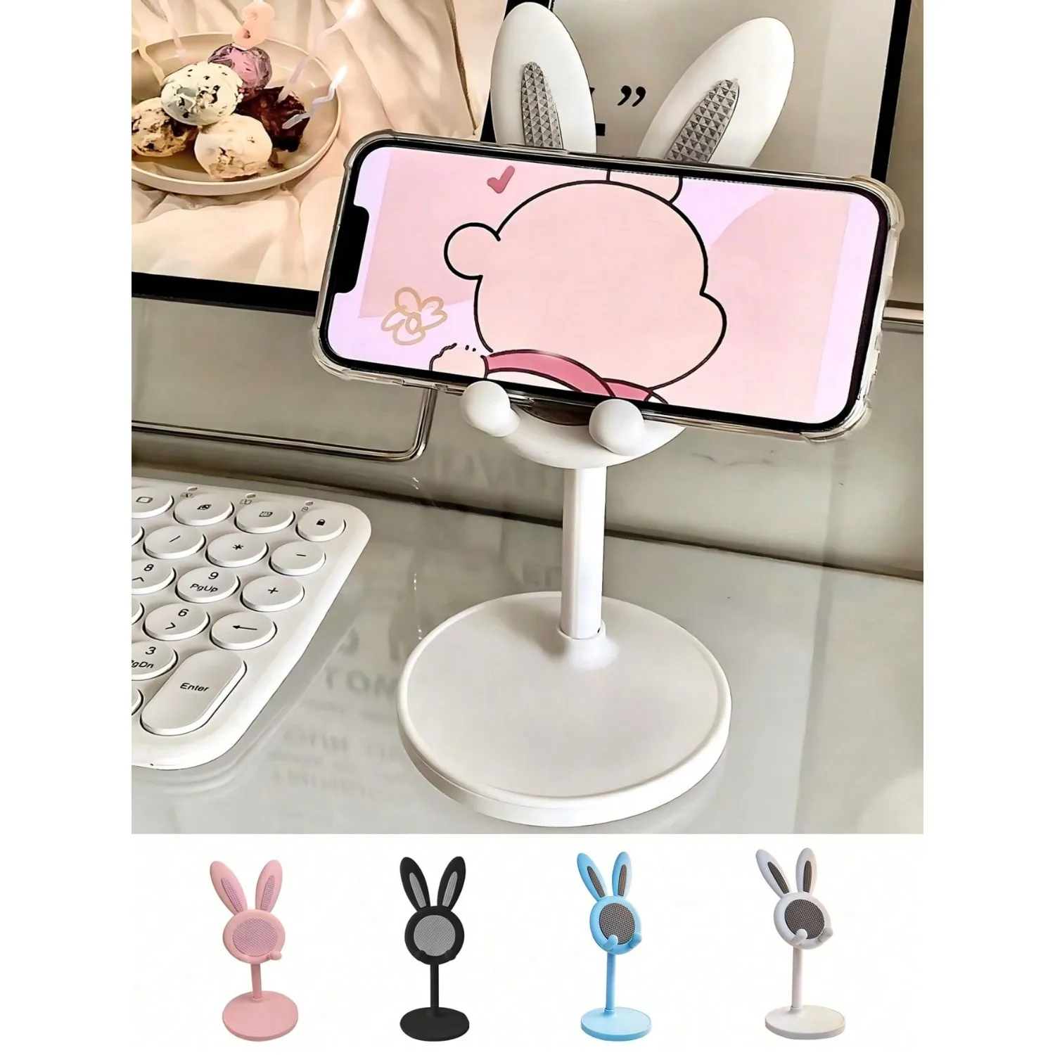 1pc Adjustable Foldable Rabbit Shaped Bathroom Bathtub Phone Holder, Cute Desktop Phone Stand, Adjustable Rabbit Phone Holder - Perfect Student Desk Companion, Office Desk Decor
1pc Adjustable Foldable Rabbit Shaped Bathroom Bathtub Phone Holder, Cute Desktop Phone Stand, Adjustable Rabbit Phone Holder - Perfect Student Desk Companion, Office Desk Decor