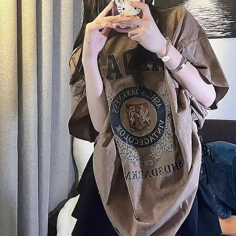 man women T-shirt 2025 Street American Oldschool Vintage Washed Badge Industrial Style Short sleeved T-shirt Women's Ins
man women T-shirt 2025 Street American Oldschool Vintage Washed Badge Industrial Style Short sleeved T-shirt Women's Ins