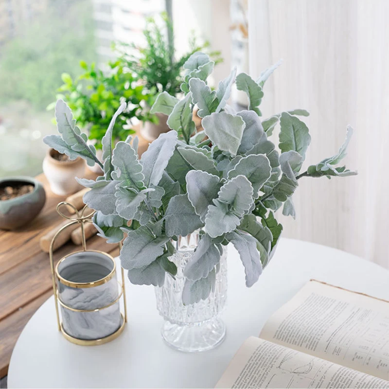 Artificial Flocked Silver Chrysanthemum Leaf Branch Simulation Rabbit Ear Leaf Floral Accessories DIY Bouquet Materials Home Dec
Artificial Flocked Silver Chrysanthemum Leaf Branch Simulation Rabbit Ear Leaf Floral Accessories DIY Bouquet Materials Home Dec