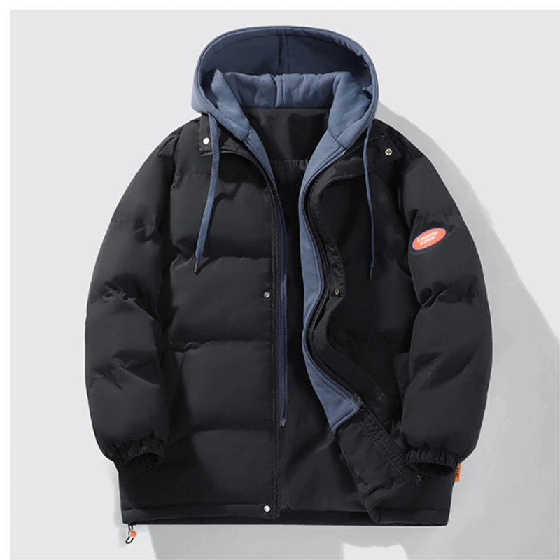 Fake Two Pieces Jackets Men Casual Winter Warm Coats Thicken Overcoats Men Hooded Tops Fashion Hoodie Outerwear Streetwear 2023
Fake Two Pieces Jackets Men Casual Winter Warm Coats Thicken Overcoats Men Hooded Tops Fashion Hoodie Outerwear Streetwear 2023