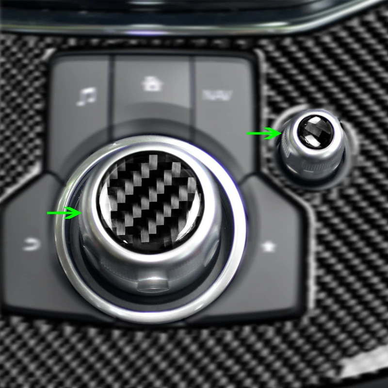 For Mazda3 Mazda6 CX-5 CX-9 2017 2pcs/set Carbon Fiber Car Center Control Multimedia Volume Button Cover
For Mazda3 Mazda6 CX-5 CX-9 2017 2pcs/set Carbon Fiber Car Center Control Multimedia Volume Button Cover