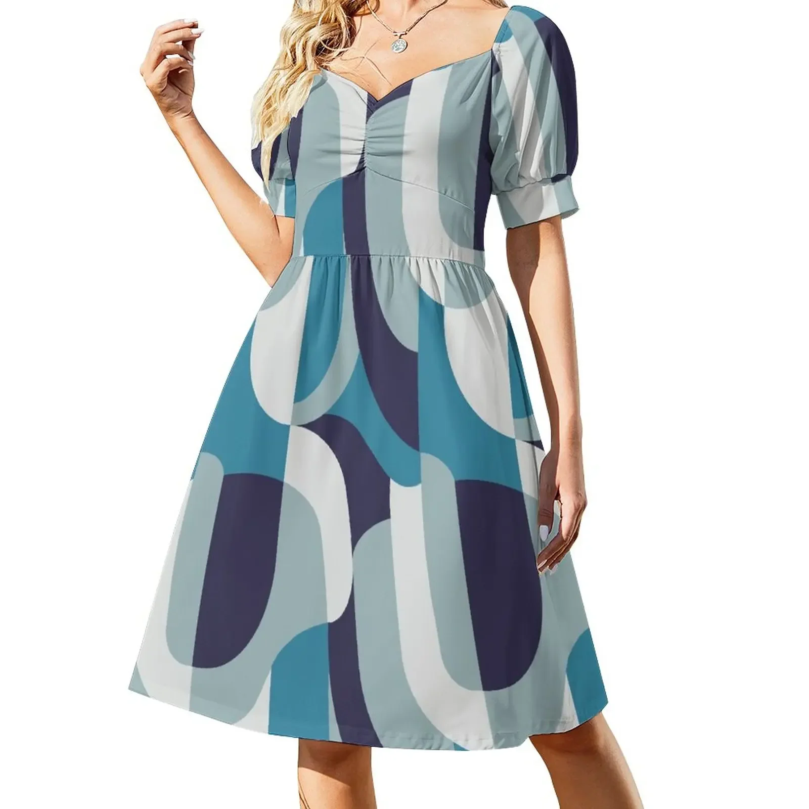 Robins Egg Blue Abstract Retro Pattern Short-Sleeved Dress luxury woman evening dress elegant chic women dresses promotion
Robins Egg Blue Abstract Retro Pattern Short-Sleeved Dress luxury woman evening dress elegant chic women dresses promotion
