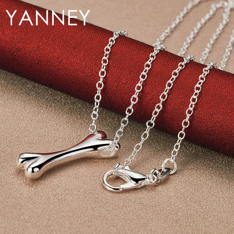 New 925 Sterling Silver Jewelry 16-30 Inches Fine Cute Bone Necklace For Women Men Fashion Christmas Wedding Party
New 925 Sterling Silver Jewelry 16-30 Inches Fine Cute Bone Necklace For Women Men Fashion Christmas Wedding Party
