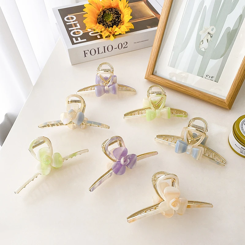 New Korean Fashion 11cm Large Alloy Hair Claw Clips High-End Sense Cross Bowknot Flower Shark Clip For Woman Girls
New Korean Fashion 11cm Large Alloy Hair Claw Clips High-End Sense Cross Bowknot Flower Shark Clip For Woman Girls