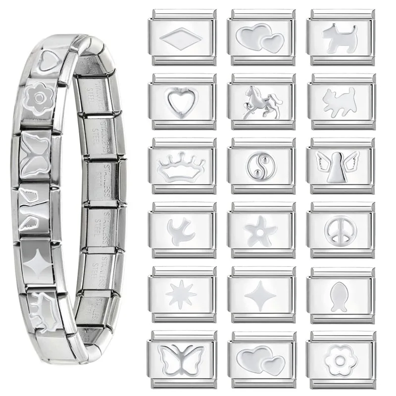 Creative Butterfly Angel Crown Love Plane Pony Italian Charm Links Fit 9mm Bracelet Stainless Steel DIY Jewelry Making
Creative Butterfly Angel Crown Love Plane Pony Italian Charm Links Fit 9mm Bracelet Stainless Steel DIY Jewelry Making