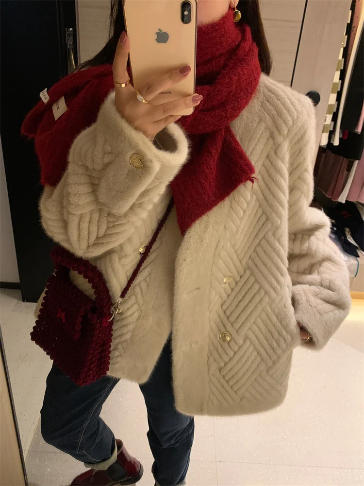 Ele Diamond Pattern Emed Eco-Friendly Fur Women's Winter 2023 Plu Jaet V-Ne Long Sve Commute Sle
Ele Diamond Pattern Emed Eco-Friendly Fur Women's Winter 2023 Plu Jaet V-Ne Long Sve Commute Sle