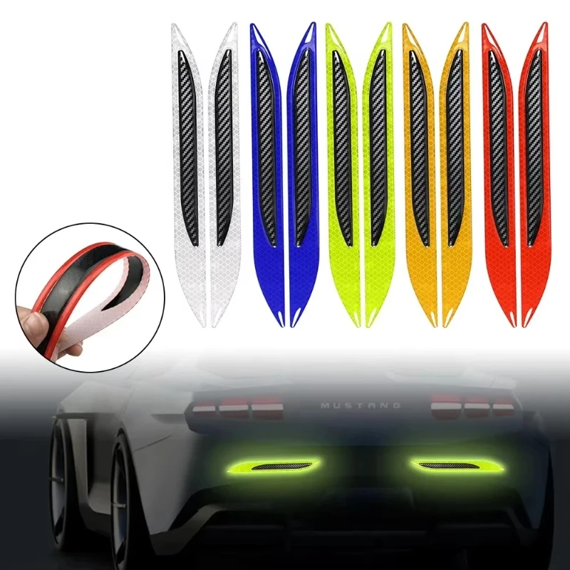 2Pcs Universal Carbon fiber Car Sticker Bumper Protector Reflective Strips Truck Auto Motorcycle Anti-Scratch Warning Stickers
2Pcs Universal Carbon fiber Car Sticker Bumper Protector Reflective Strips Truck Auto Motorcycle Anti-Scratch Warning Stickers