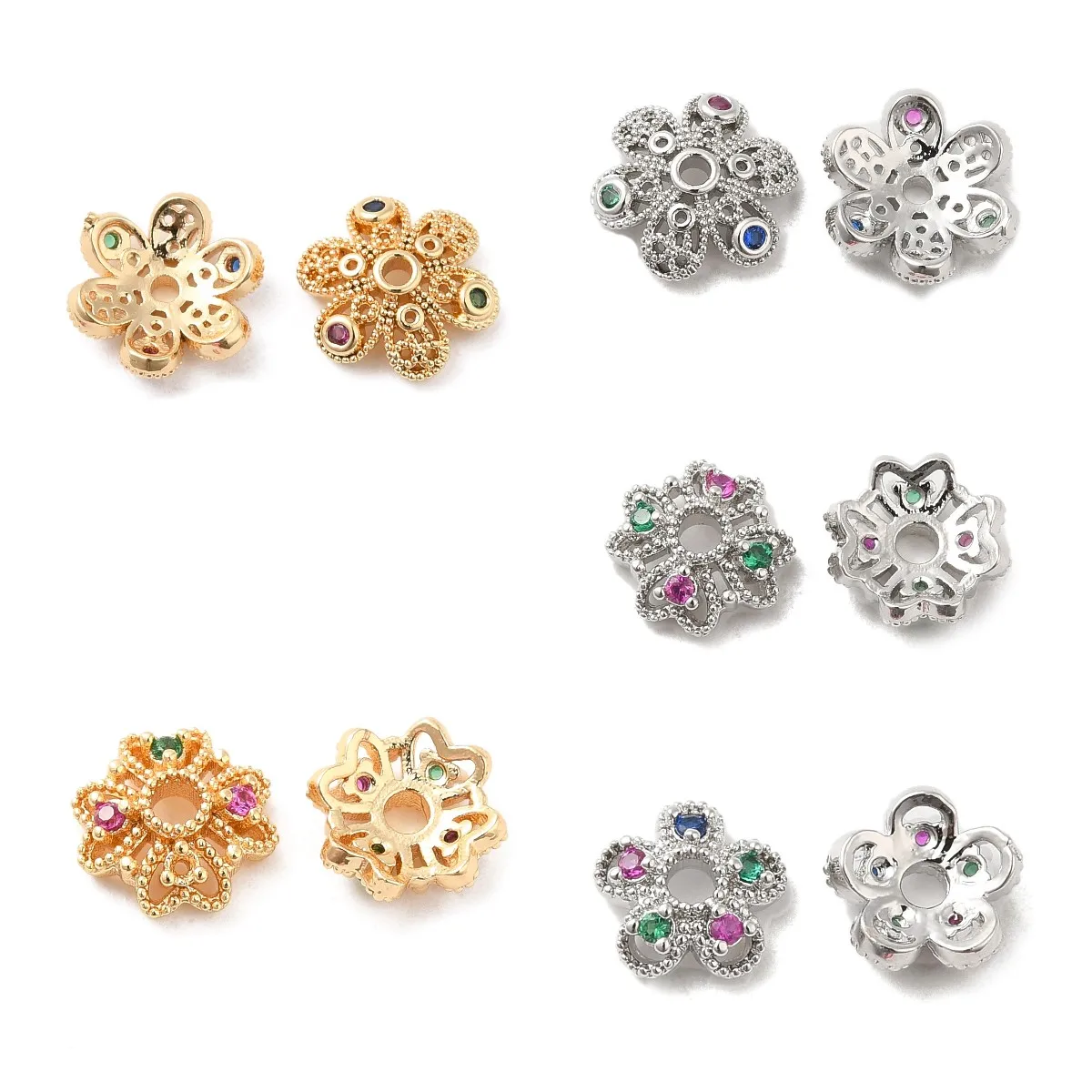 20Pcs Gold Color Brass Zircon Flower Beads Caps Earrings Bracelet Beads Jewelry Making Diy Accessories
20Pcs Gold Color Brass Zircon Flower Beads Caps Earrings Bracelet Beads Jewelry Making Diy Accessories